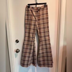 Plaid Flair Free People Pants